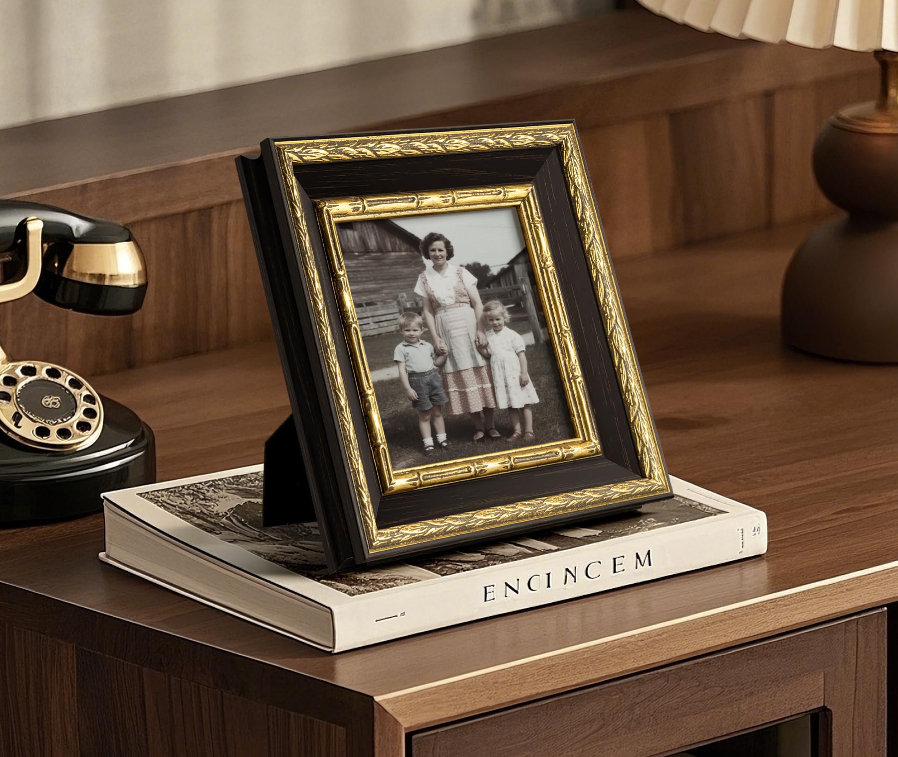 Amazon.com - Yaetm Vintage 5x5 Picture Frame, Ornate Antique Gold